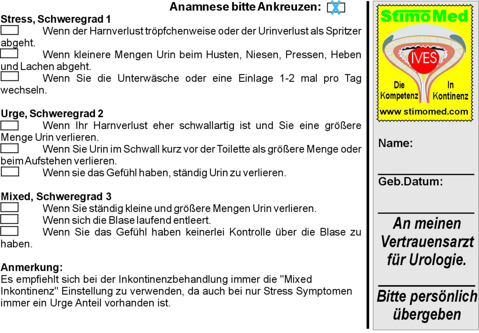 Formular - Ersterfassung